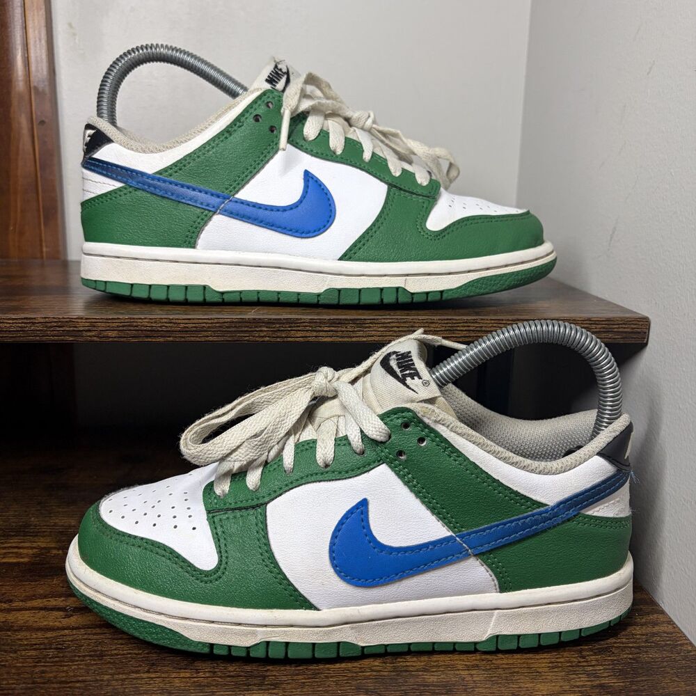 Nike Dunk Low FZ4357-300 Malachite Photo Blue White Kids 3.5Y